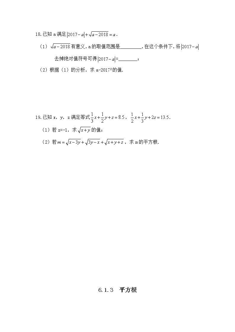 6.1.3 平方根-2021-2022学年七年级数学下册教学课件+教学设计+同步练习(人教版)03