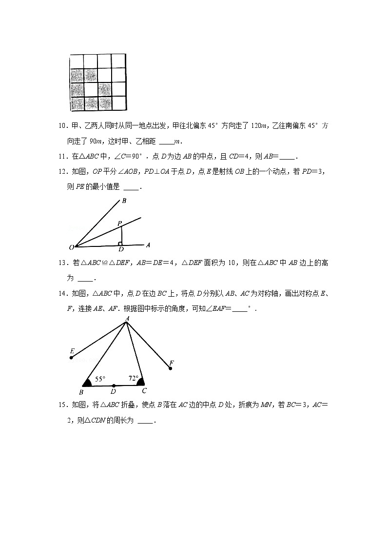 江苏省徐州市沛县2021-2022学年八年级上学期期中数学试卷教案03