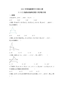 初中数学青岛版八年级上册5.5 三角形内角和定理优秀课时作业