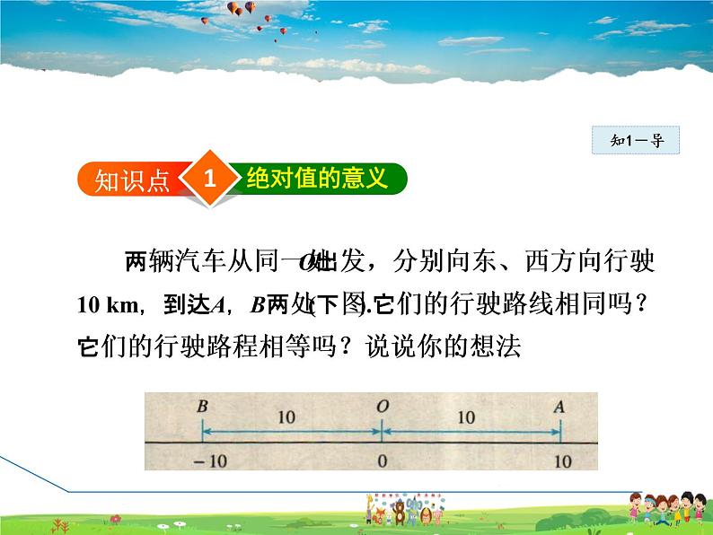 人教版数学七年级上册  1.2.4  绝对值——绝对值的定义及性质【课件】第4页