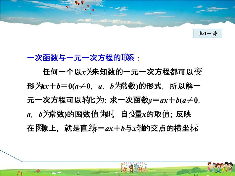 人教版数学八年级下册  19.2.8  一次函数与一元一次方程、不等式【课件】第6页