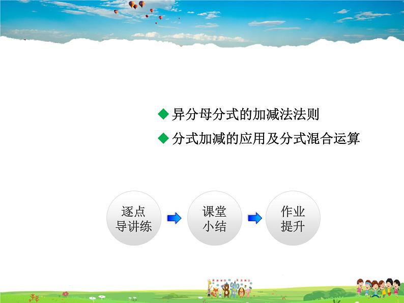 人教版数学八年级上册  15.2.4  分式的加减——异分母的分式相加减【课件】第2页