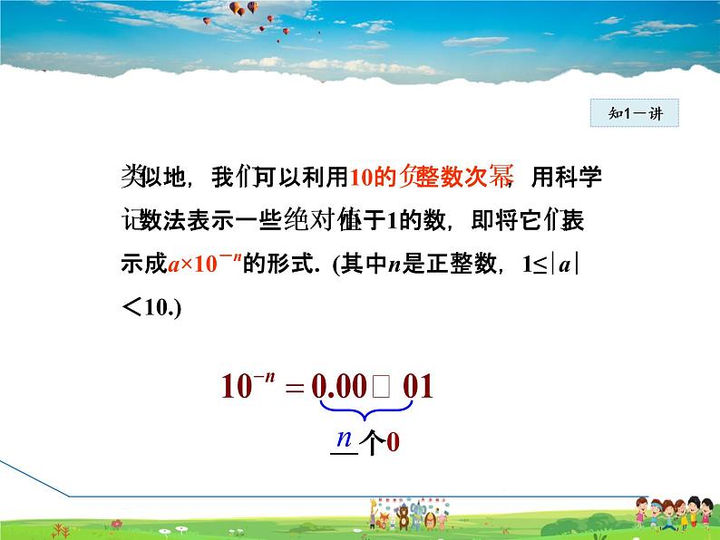 人教版数学八年级上册  15.2.6  整数指数幂——科学记数法【课件】第6页