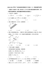 北师版2020—2021学年第一学期八年级上期末考数学试卷（含答案）广东省深圳市福田区期末