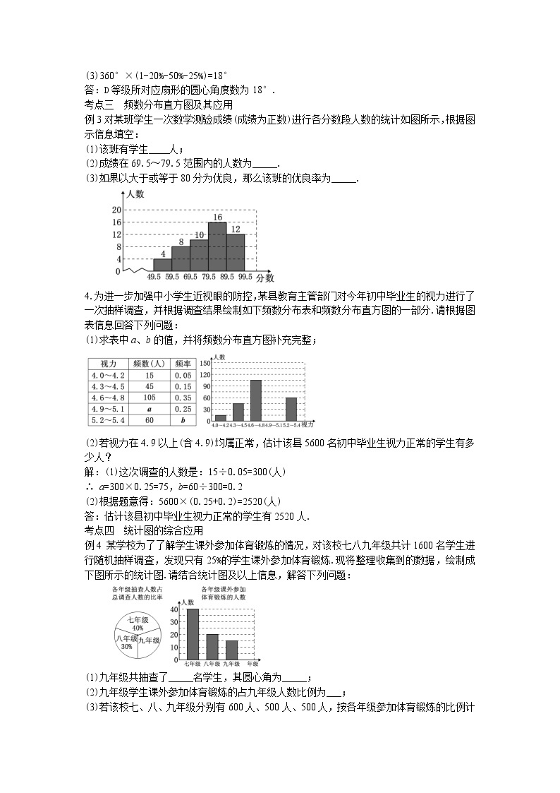 人教版初中数学第十章数据的收集、整理与描述 小结与复习 教学设计+单元检测卷02