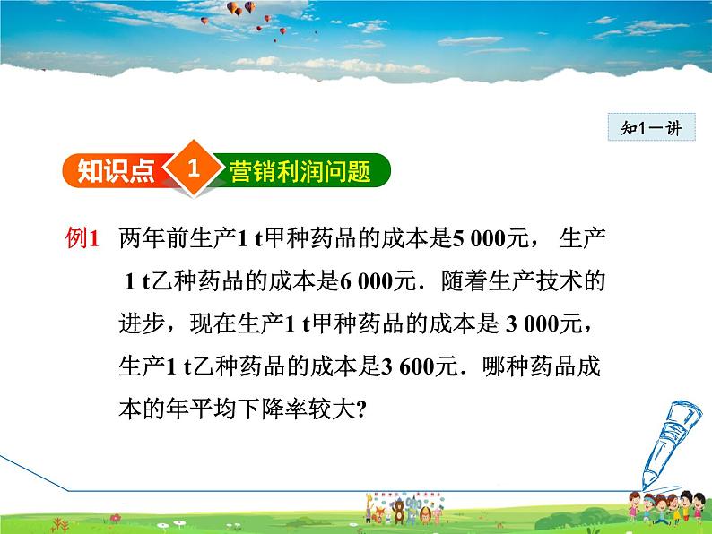 人教版数学九年级上册  21.3.2   列一元二次方程解营销问题【课件】第4页