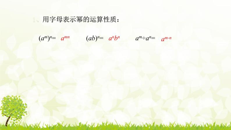 北师大版七年级数学下册1.7.1   单项式除以单项式 课件+练习05