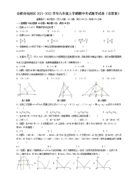 安徽省合肥市包河区2021-2022学年九年级上学期期中数学试卷 （word版 含答案）