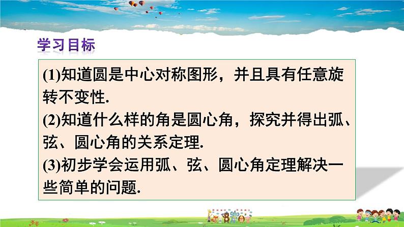 人教版数学九年级上册  24.1.3  弧、弦、圆心角【课件】第3页