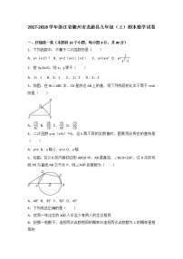 浙江省衢州市龙游县2021届九年级（上）期末数学试卷（解析版）