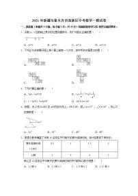 2021年新疆乌鲁木齐市高新区中考一模数学试卷