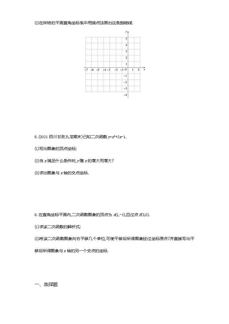 03-第二十二章22.1.3二次函数y=a(x-h)2+k的图象和性质练习题02