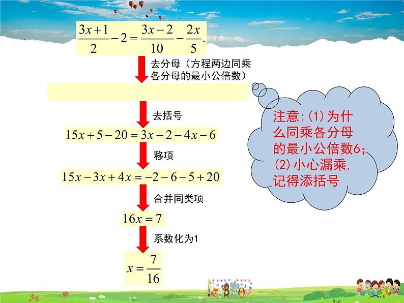 苏科版数学七年级上册  4.2解一元一次方程（4）【课件】04