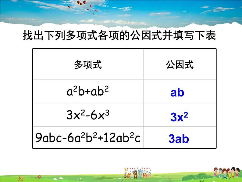 苏科版数学七年级下册  9.5  多项式的因式分解   第1课时【课件】04