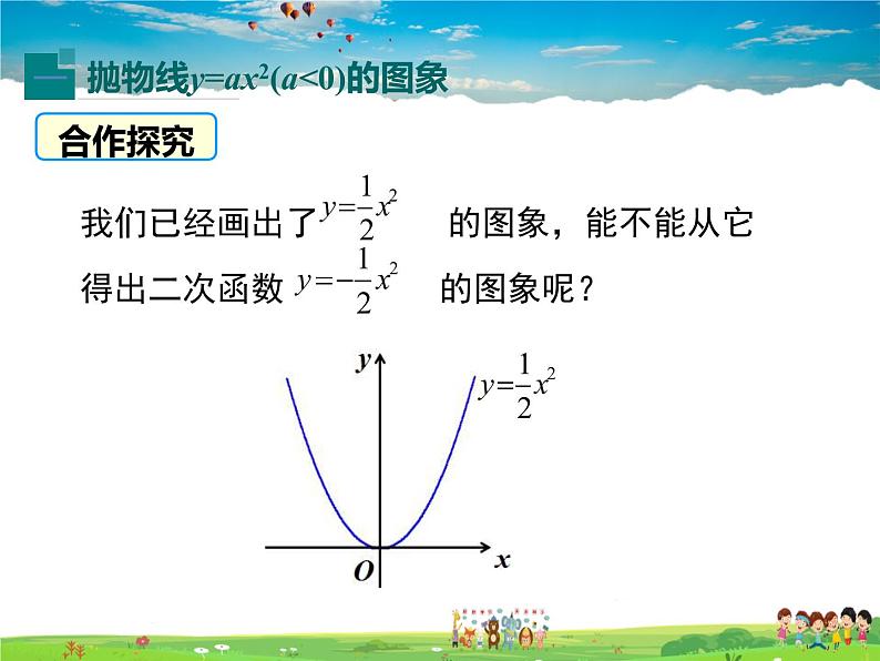 湘教版数学九年级下册  1.2 第2课时 二次函数y=ax2(a＜0)的图象与性质【课件】第4页