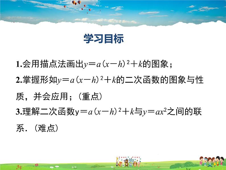 湘教版数学九年级下册  1.2 第4课时 二次函数y=a（x-h）2+k的图象与性质【课件】第2页