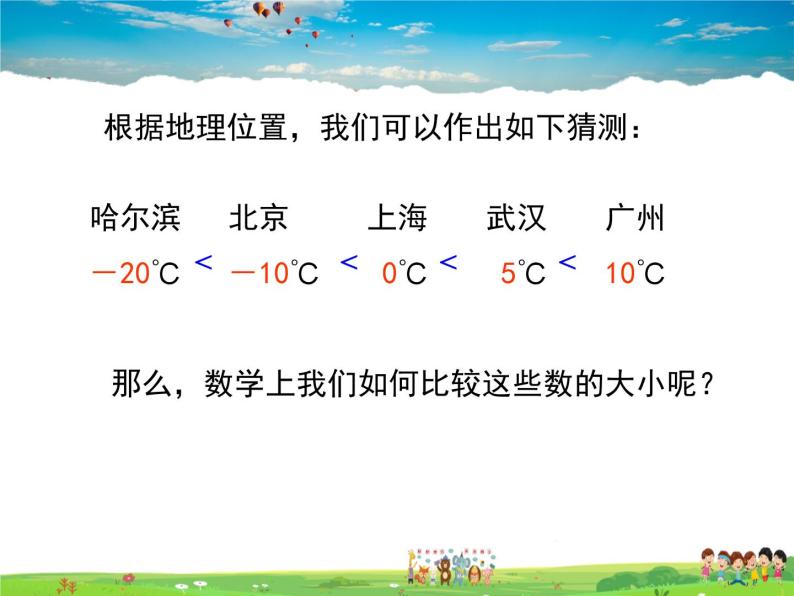 湘教版数学七年级上册  1.3有理数大小的比较【课件】04