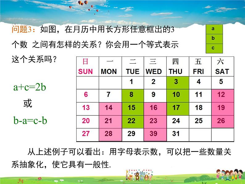 湘教版数学七年级上册  2.1用字母表示数【课件】第8页