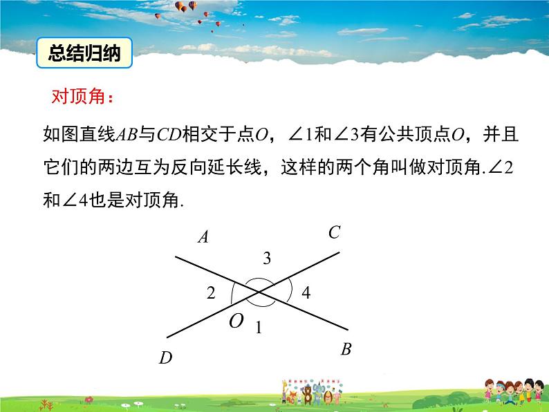 湘教版数学七年级下册  4.1.2 相交直线所成的角【课件】第6页