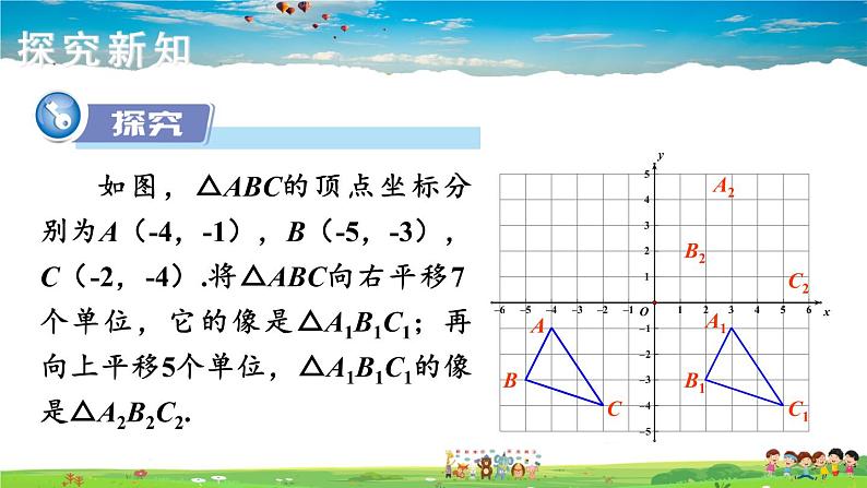 湘教版数学八年级下册  3.3 轴对称和平移的坐标表示  第3课时 综合平移的坐标表示【课件】04