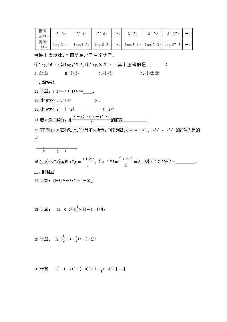 2021年冀教版数学七年级上册1.11《有理数的混合运算》同步练习卷（含答案）02