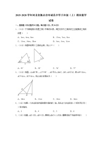 2019-2020学年河北省衡水市阜城县中学八年级（上）期末数学试卷