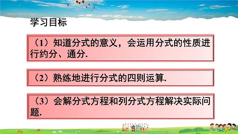 人教版数学八年级上册  第十五章 分式  章末复习【课件】03