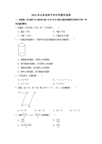 2021年山东省济宁市中考数学真题试卷  (含解析)