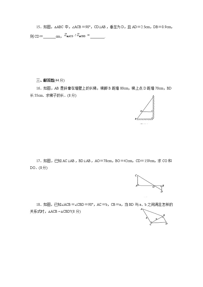 第二十七章_相似单元检测试题试卷第3页