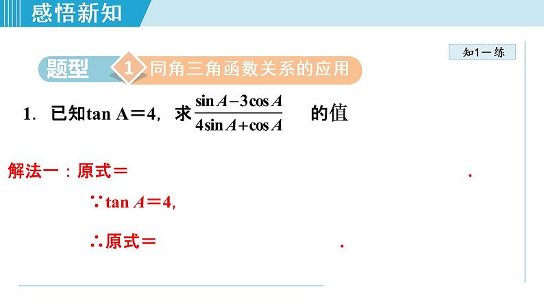 28.1.6 同角或互余两角的三角函数关系的应用第3页