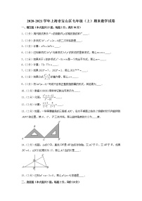 2020-2021学年上海市宝山区七年级（上）期末数学试卷