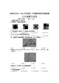 河北省邯郸市曲周县2020-2021学年八年级上学期期末考试数学试题