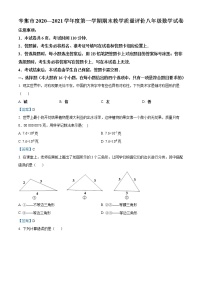 河北省石家庄市辛集市2020-2021学年八年级上学期期末数学试题