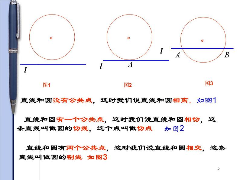 2020—2021学年人教版数学九年级下册 24.2.1直线和圆的位置关系课件PPT05