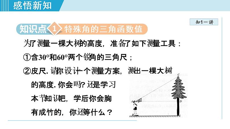 人教版数学九年级下册28.1.3 特殊角的三角函数课件+教学设计+教案+学案+说课稿04