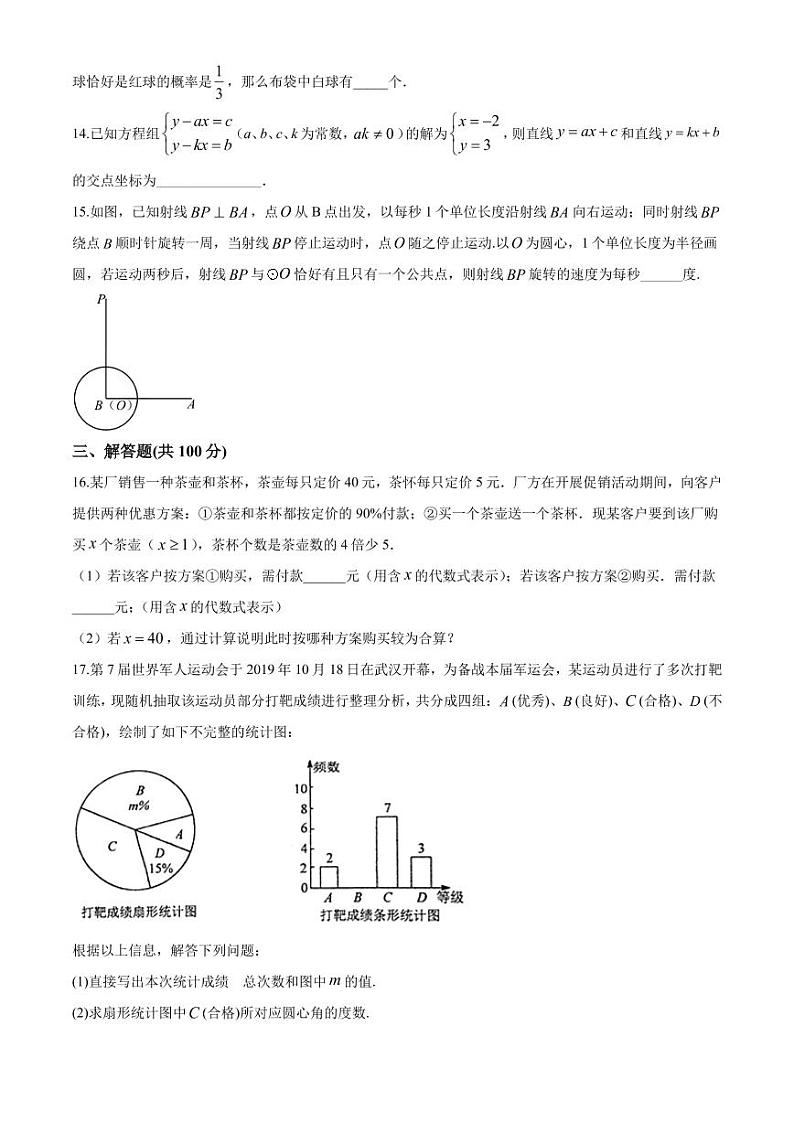 2020年贵州省贵阳市中考一模数学试卷（解析版）03