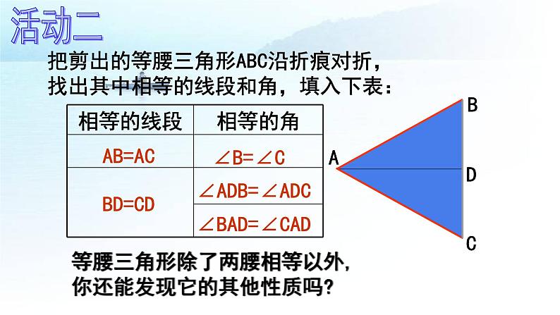 13.1.1等腰三角形第一课时 课件 2021-2022学年 贵州省长顺县民族中学人教版数学八年级上册第6页