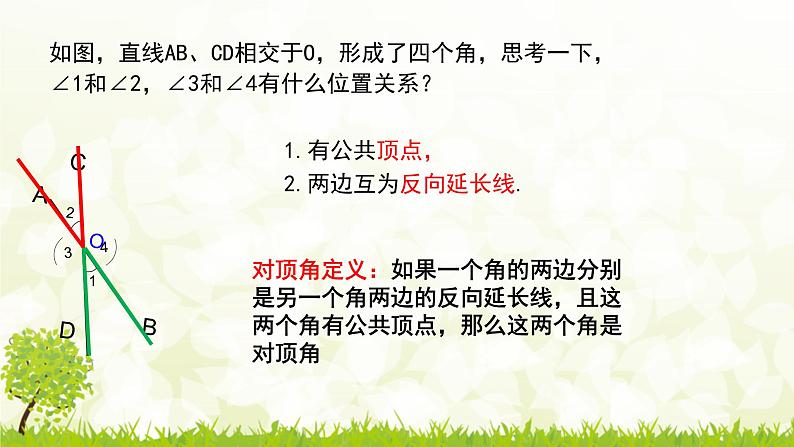 北师大版七年级数学下册 2.1.1 对顶角、余角和补角 课件第8页