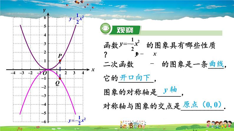 湘教版数学九年级下册  1.2 二次函数的图象与性质  第2课时 二次函数 y = ax²（a＜0）的图象与性质【课件】05