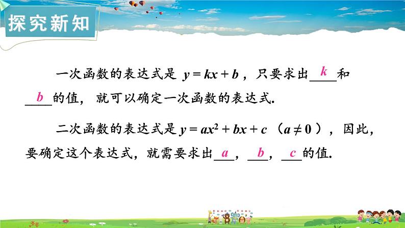 湘教版数学九年级下册  1.3 不共线三点确定二次函数的表达式【课件】02