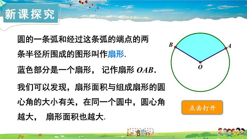 湘教版数学九年级下册  2.6 弧长与扇形面积  第2课时 扇形面积【课件】第3页