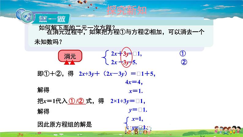 1.2.2 加减消元法  第1课时 加减消元法课件PPT第5页