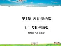 初中数学湘教版九年级上册1.1 反比例函数教学演示课件ppt