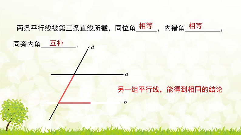 北师大版七年级数学下册2.3.1  平行线的性质  课件+练习08