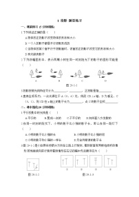 北师大版九年级上册1 投影达标测试