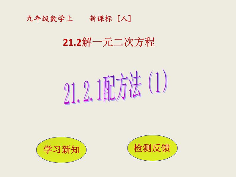 人教版数学九年级上册  21.2.1配方法（1）授课课件(共22张PPT)01