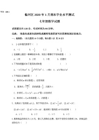 内蒙古巴彦淖尔市临河区2019-2020学年七年级上学期期末学业水平测试数学试题