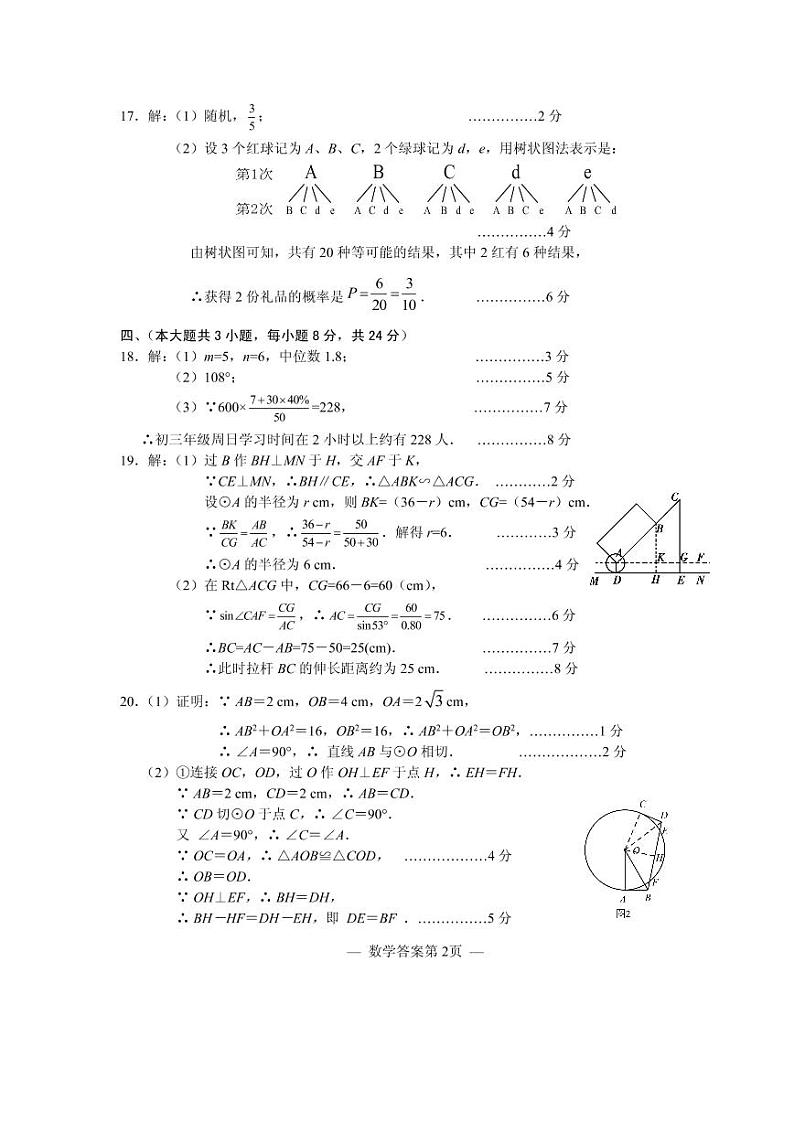 江西省南昌市2021年九年级第一次调研检测数学试卷 PDF版02