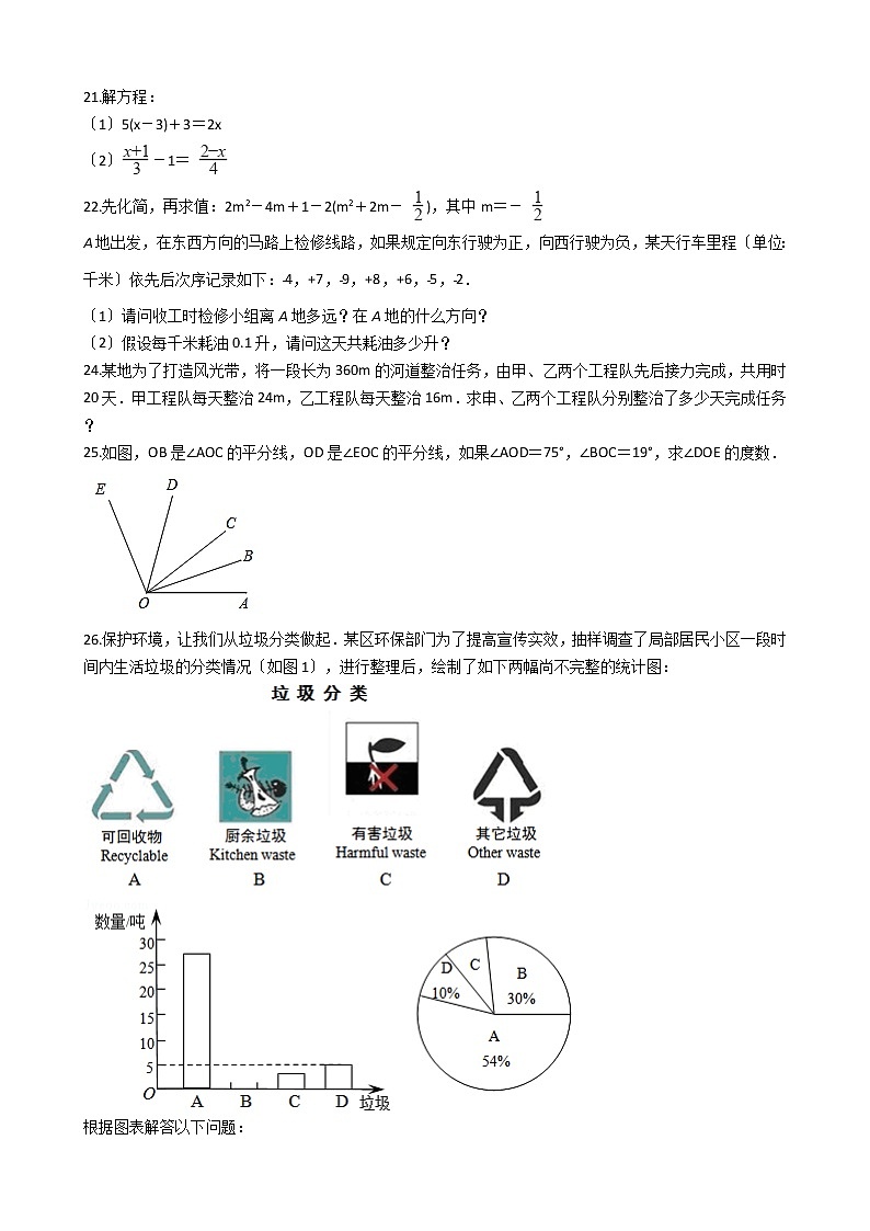 2021年山东省济南市七年级上学期数学期末试卷及答案03