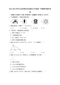 山东省德州市武城县2021-2022学年八年级上学期期中数学【试卷+答案】